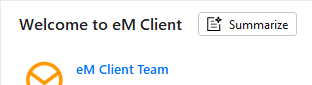 eM Client: Sumarizace pomocí AI